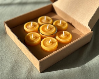 Beeswax tealight set