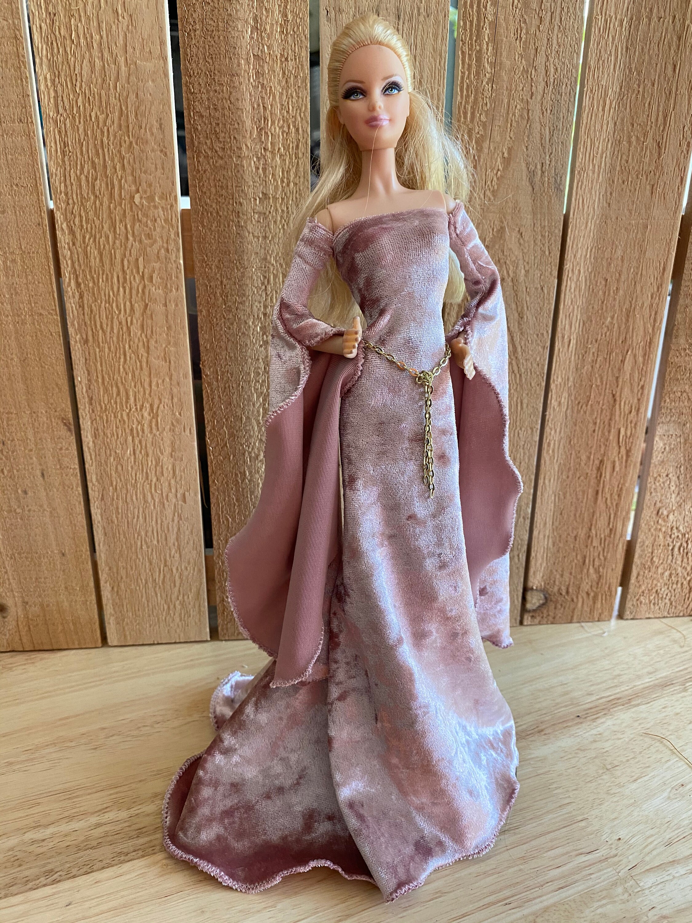 Champaign pink medieval gown set Designed for Barbie FR - will fit ma…