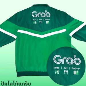 Chaqueta Grab Bike Tailandia V1, original y auténtica, bordada, difícil de encontrar, coleccionable, ropa de calle tailandesa.