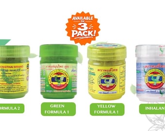 Hong Thai Herbal Inhalers | 4 Variants | Authentic Aromatherapy Wellness from Thailand for Focus & Fatigue