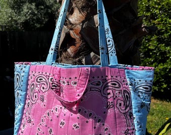 Quilted Bandana Tote Bag