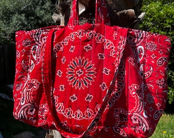 Custom Quilted Bandana Tote Bag