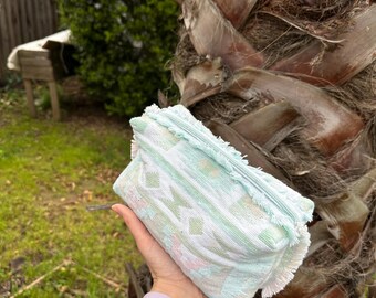 Small bag / makeup bag / stash bag / diaper pouch made from vintage southwestern material