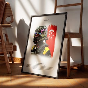 Lando Norris Poster | Fine Art Print | Singapore Grand Prix 2023 | F1 Print | Formula 1