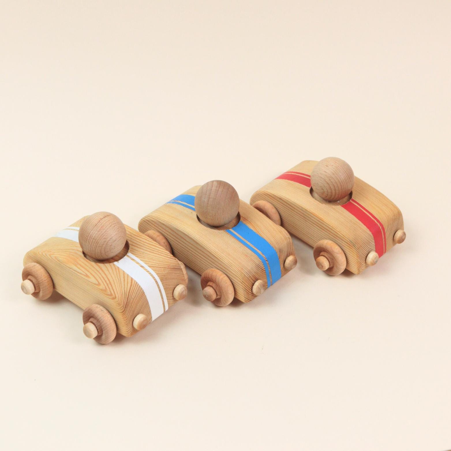 Handmade Wooden Toy Car Made in Italy - Mini Race, Natural Wooden Toy for Kids, Racing Car Model