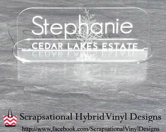 Personalized Desktop Acrylic Name Plate, Teachers, Business, Secretary, Vinyl, Custom Order