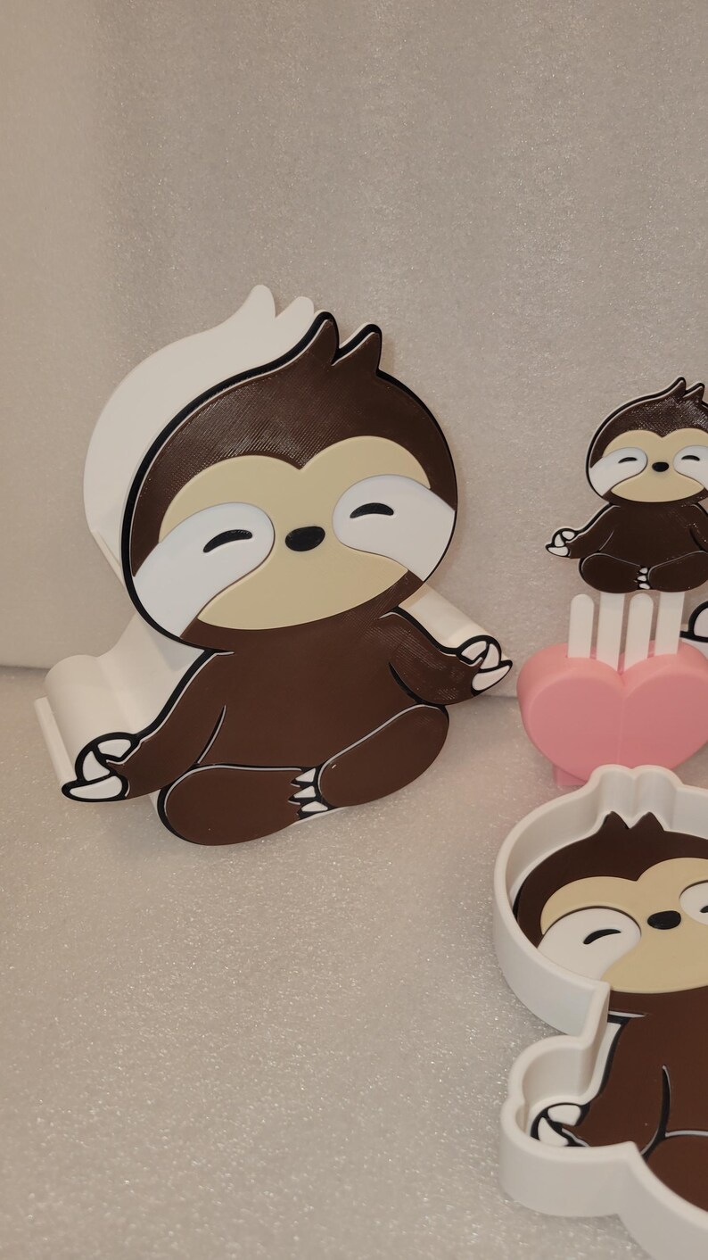 Sloth Desk Set – Pencil Holder, Paper Clip & Sticky Note Holder ...