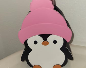Penguin Foaming Soap Holder-Winter Wonderland Sink Decor