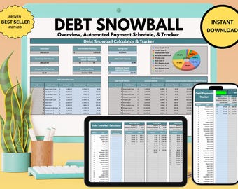Debt Snowball Payoff Tracker Spreadsheet Budget Planner for Your Debt Free Journey Google Sheets