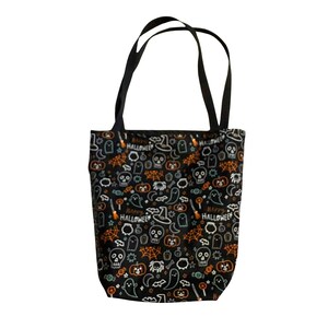 Halloween Trick or Treat Bag for Kids, Reusable Fabric Candy Tote, Handmade Halloween Bag, Pumpkin Candy Bag, Kids Halloween Tote