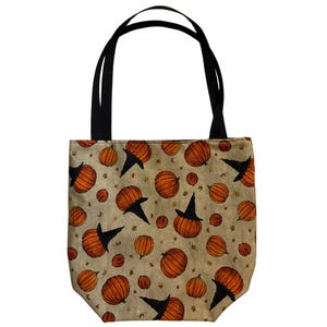 Halloween Trick or Treat Bag for Kids, Reusable Fabric Candy Tote, Handmade Halloween Bag, Pumpkin Candy Bag, Kids Halloween Tote