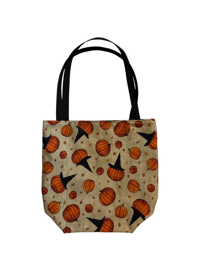 Halloween Trick or Treat Bag for Kids, Reusable Fabric Candy Tote, Handmade Halloween Bag, Pumpkin Candy Bag, Kids Halloween Tote