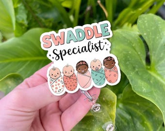 Badge Reel per specialista in fasciature: regalo per infermiere addetto al travaglio e al parto, terapia intensiva neonatale