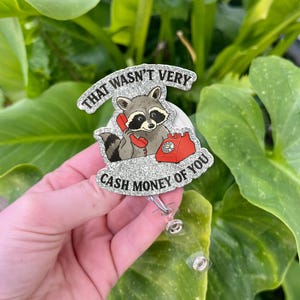 Bobine de badge Le raton laveur n'était pas très liquide, cadeau pour porte-carte d'identité, dicton sarcastique, humour drôle, cadeau pour infirmière, cadeau