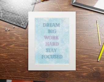 Fine Art-prints, motiverende kunst aan de muur, decor kantoor aan huis, inspirerende poster, print positieve quote