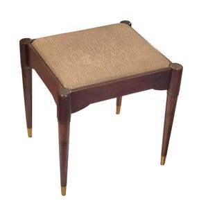 Mid-Century Modern Singer Sewing Co. Walnut Storage Stool Bench MCM