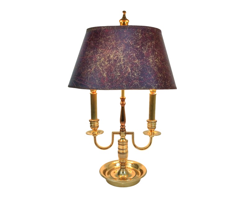 Vintage French Empire Bouillotte Desk Lamp Hollywood Regency Traditional