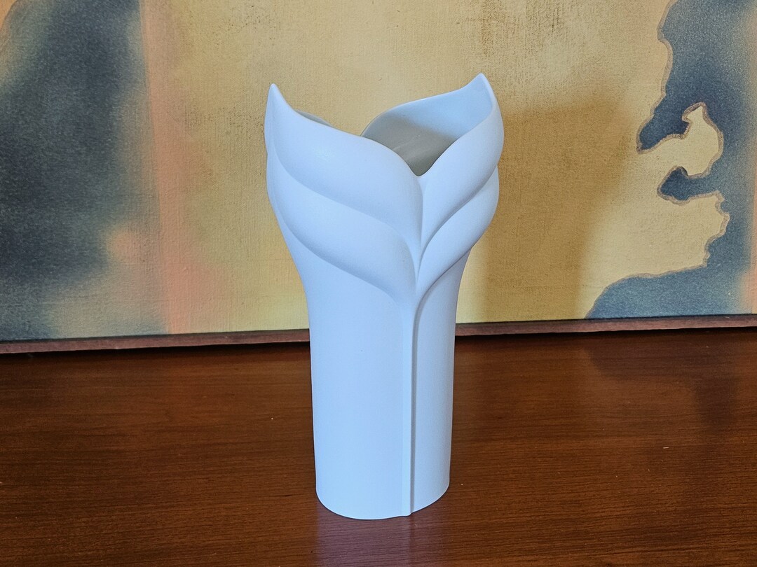 Vintage Rosenthal Studio Line Calla Lily Vase White Bisque Uta Etsy