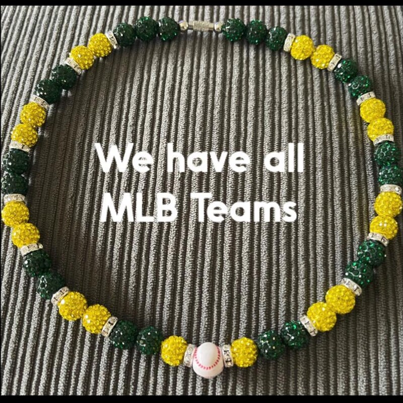 Baseball Beaded Necklace - Etsy