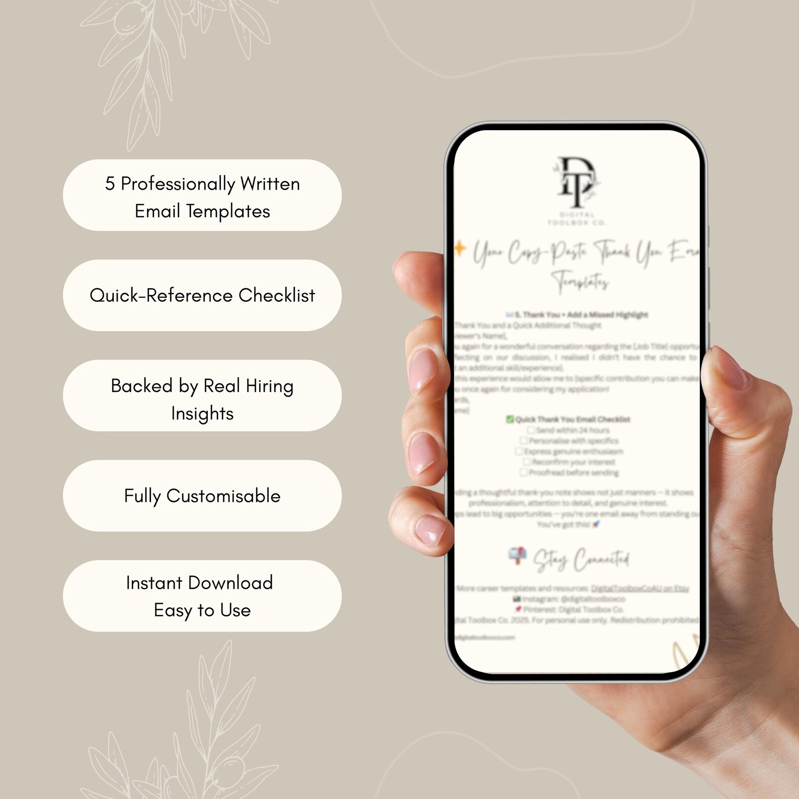 Interview Thank You Email Templates Editable Job Interview Follow up