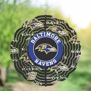 NFL Team Wind Spinner: 10 Inch Metal Outdoor Garden Decor