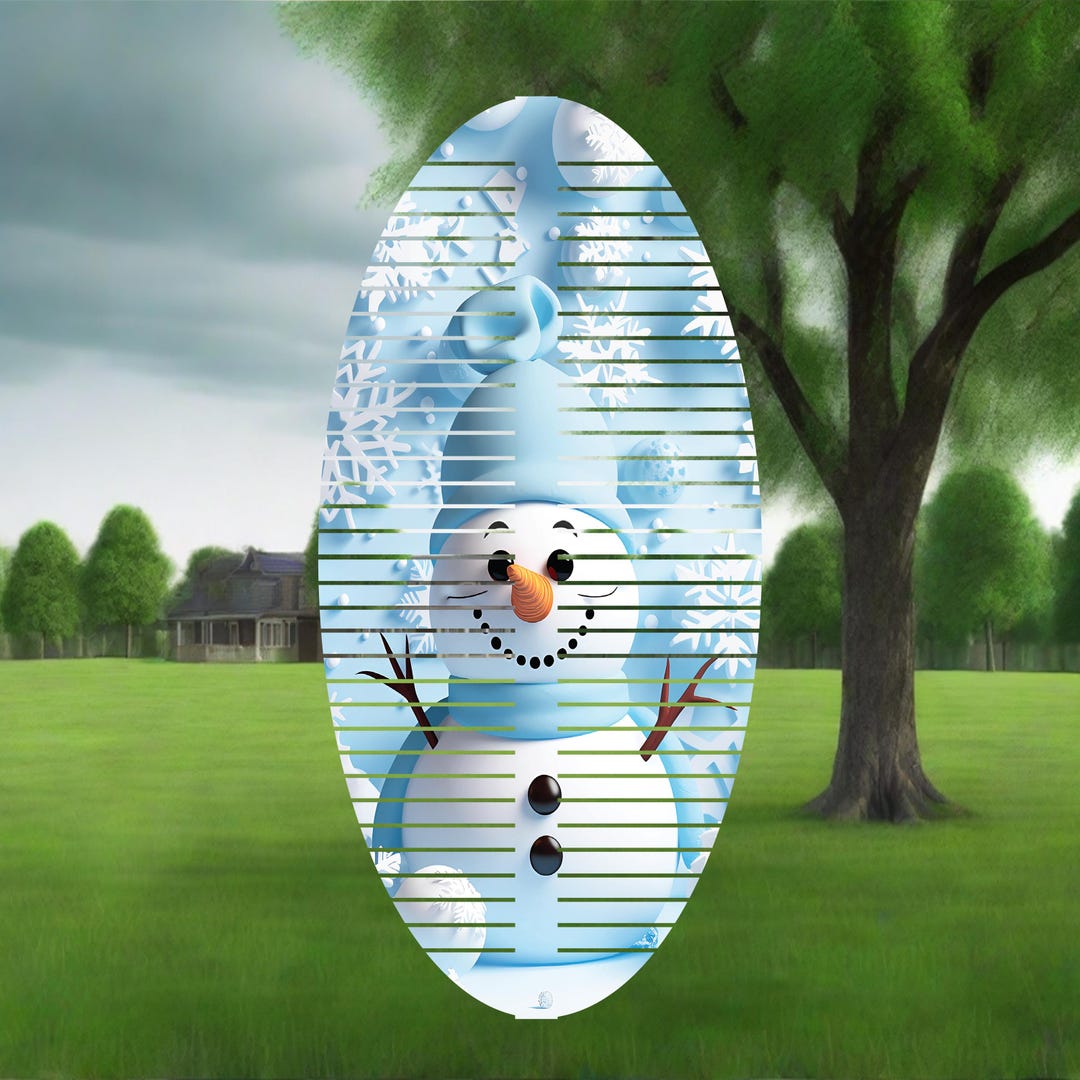 16 Inch Helix Wind Spinner – Snowman Winter Design | Sublimation Metal ...