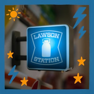 Lawson LED Signs Light Up Glowing Refrigerator Magnets Japan Convenience Store Konbini Fridge Magnets