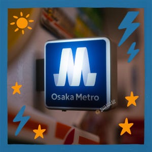 Osaka Metro Japan LED Signs Glowing Refrigerator Magnets Light Up Railway/Train Fridge Magnets