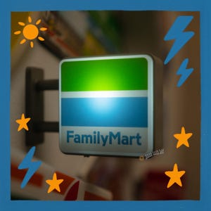 FamilyMart LED Signs Glowing Refrigerator Magnets Light Up Convenience Store Konbini Fridge Magnets Neon Light