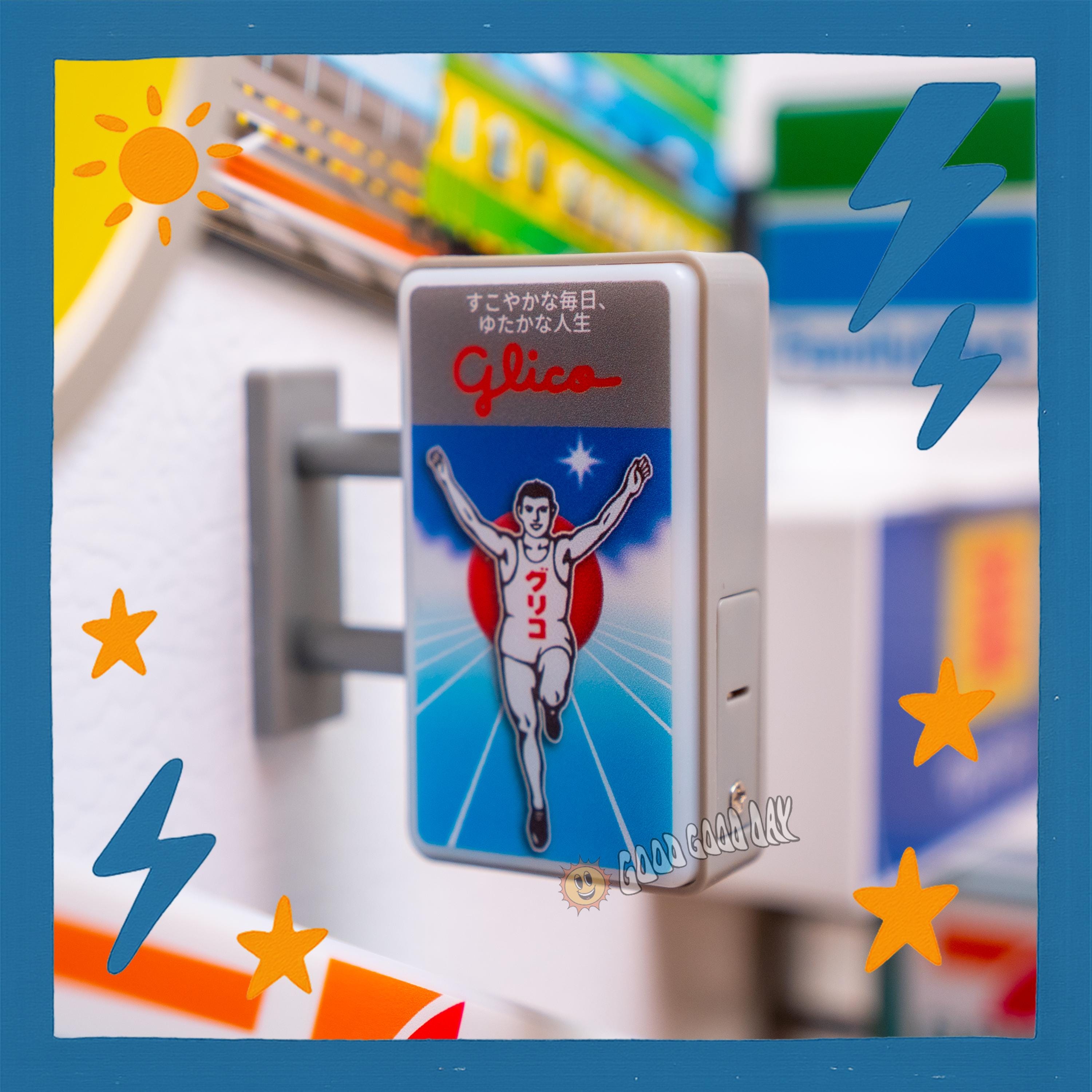 glico✩.*˚ Ezaki Glico LED Signs Glowing Refrigerator Magnets Light up Iconic