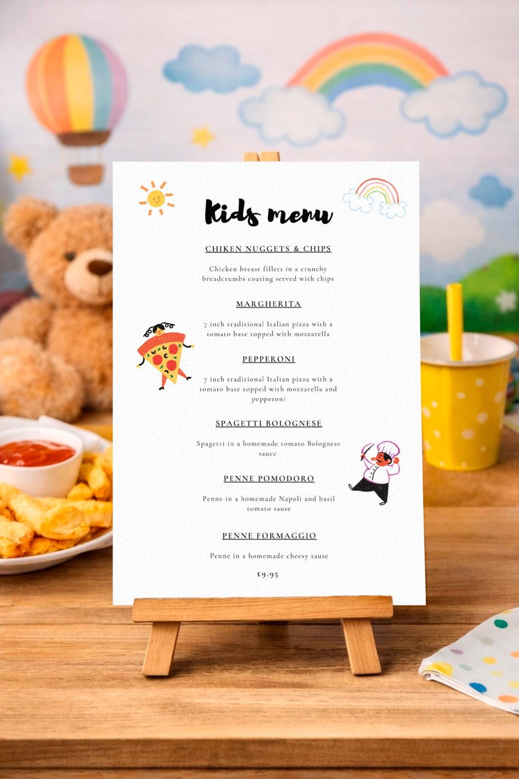 Kids Menu Template, Playful Restaurant, Editable Canva Design (instant ...