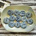 Set of 6 Dark Blue Ocean Waves Buttons, Swirls, Glazed, Ceramic, Pottery Buttons, Clay Buttons, sewing, knitting supplies, accent, accessory