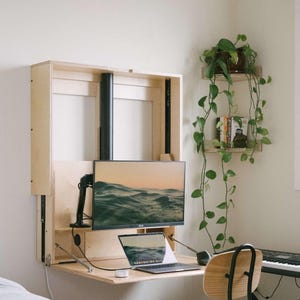 Bureau mural escamotable escamotable électrique Murphy - The Murf