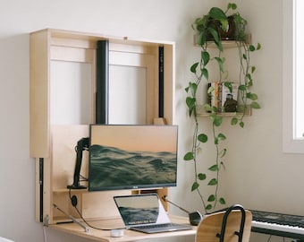 Sit-stand space-saving electric Murphy desk - The Murf
