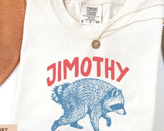 Camiseta de Jimothy Raccoon, camiseta con meme viral de Seattle, camiseta Trash Panda Comfort Colors, camiseta con estampado divertido de animales, camiseta de regalo linda para la Generación Z