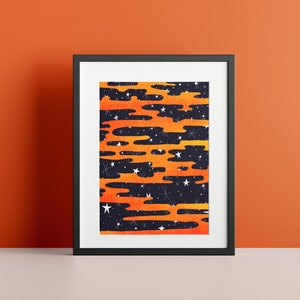 Cosmic Space Digital Watercolor Illustration Art - Downloadable Print File - Multiple Sizes - High Quality