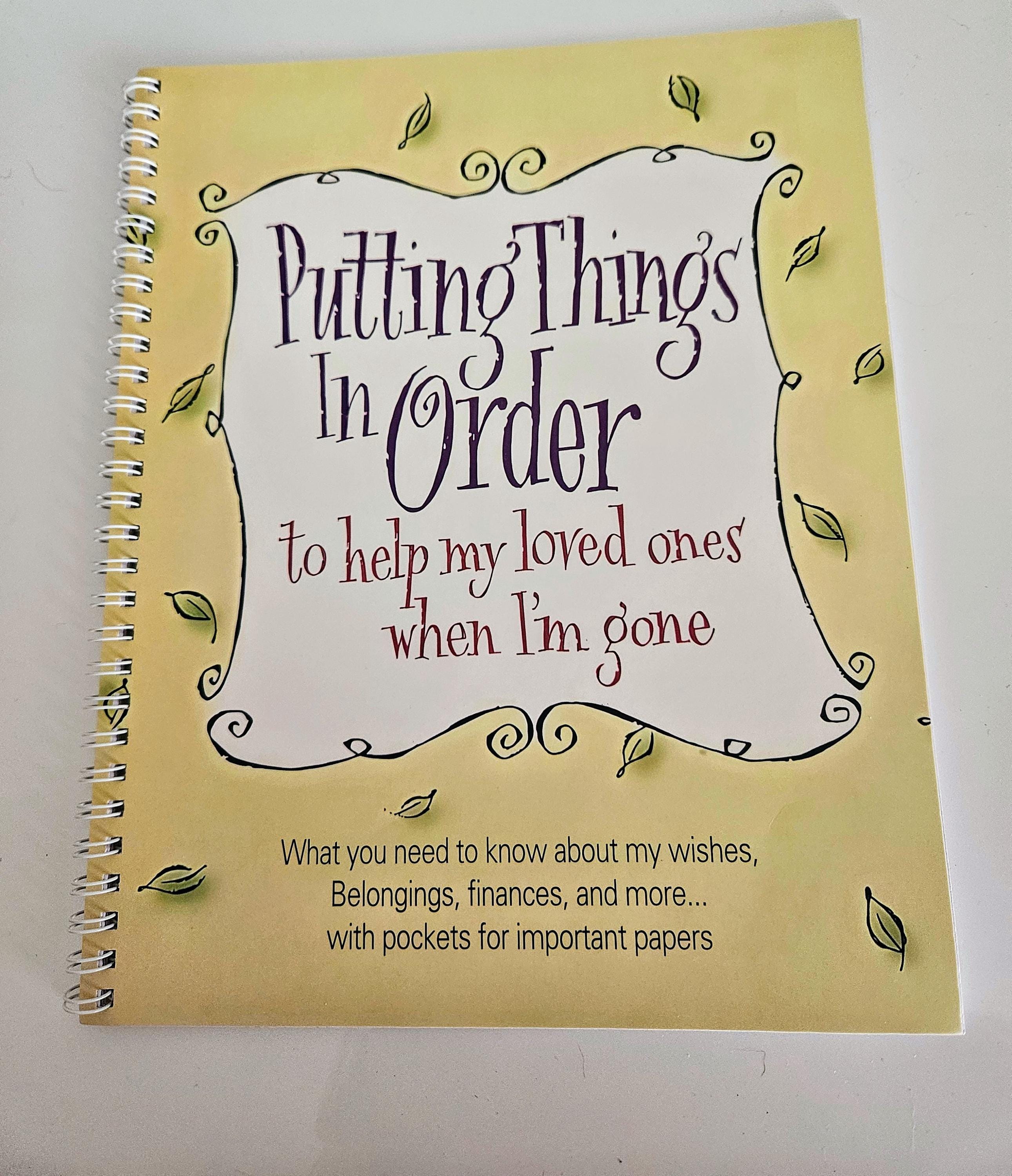 Amazon.com : Putting Things in Order to Help My Loved Ones