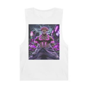 Unisex Anime Tank Top - Neo - Demonic Skunk Fusion Streetwear I VOID Brushstroke Style Gym & Streetwear