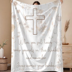 Religiöses Weihnachtsgeschenk, Glaubensgeschenke, Trauergeschenk, Jesus Hug Decke, Trostdecke für sie, Christliche Geschenkideen