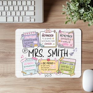 Back to School Gifts, Teacher Gift for women, Mouse Pads, Teacher appreciation gift, Gifts for Teachers, Class Room Deco, Desk Decor