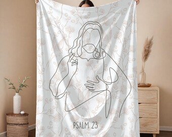 Cadeaus bijbelvers, cadeaus voor christenen, geloofscadeaus, religieus kerstcadeau, rouwcadeau, Jezusdeken, troostdeken voor haar