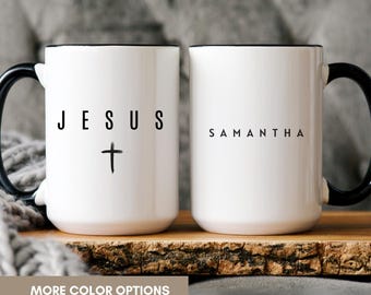 Christian Gift, Christian Coffee Mug, Bible book Mug Gift For Her, Coffee And Jesus Cup, Religious Morning Gift, Gift for Coffee Lovers