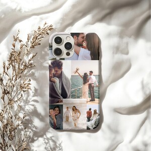 Coque de téléphone personnalisée avec collage d&#39;images, coque pour Iphone samsung, cadeau pour couple, cadeau d&#39;anniversaire, cadeau d&#39;anniversaire, cadeau pour lui elle
