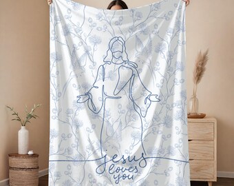 Cadeaus voor christenen, geloofscadeaus, religieus kerstcadeau, rouwcadeau, Jezusdeken, troostdeken voor haar, christelijke cadeau-ideeën