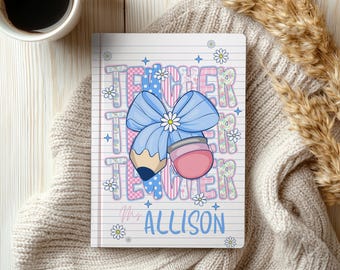 Hardcover Notebook, Personalized Teacher notebook, Teacher gifts, Back to school notebook, school journal, Teacher Appreciation