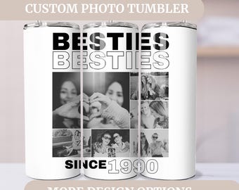 Best Friend tumbler, Friendship gifts, Photo collage tumbler, Bestie Custom Tumbler, Personalized water bottle, Gift for Sister