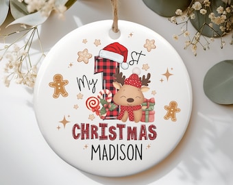 First Baby Christmas, Baby christmas ornament, Custom new baby gift, Christmas Tree Ornament, Baby Christmas Gift, Custom Christmas deco