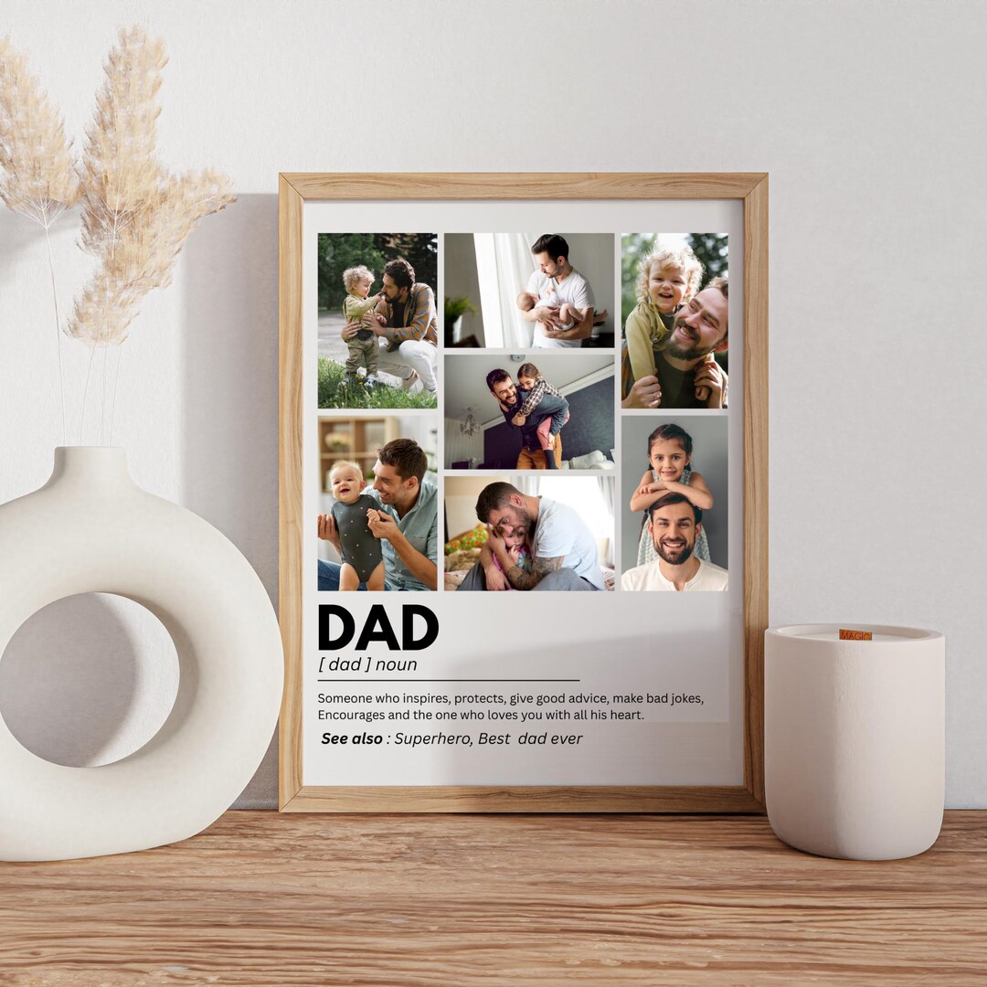 Custom Father's Day Gift, Photo Art Wall for Dad, Custom Gift for Dad ...