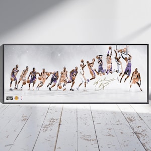 Kobe Bryant Timeline Poster, Black Mamba Wall Art, Basketball Legend Poster, Sports Room Decor, Canvas Print