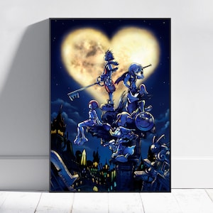 Kingdom Hearts Poster, Wandkunst, Spielposter, Home Decor, Rolled Canvas #2